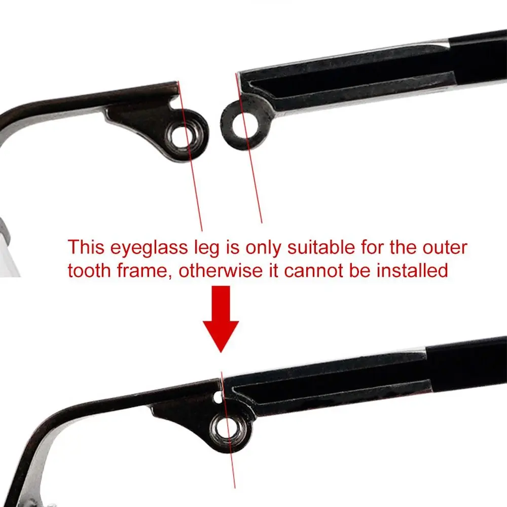 Single Tooth Universal Repair Tool Eyewear Accessories Glasses Arm Replacement Leg Spectacle Frame