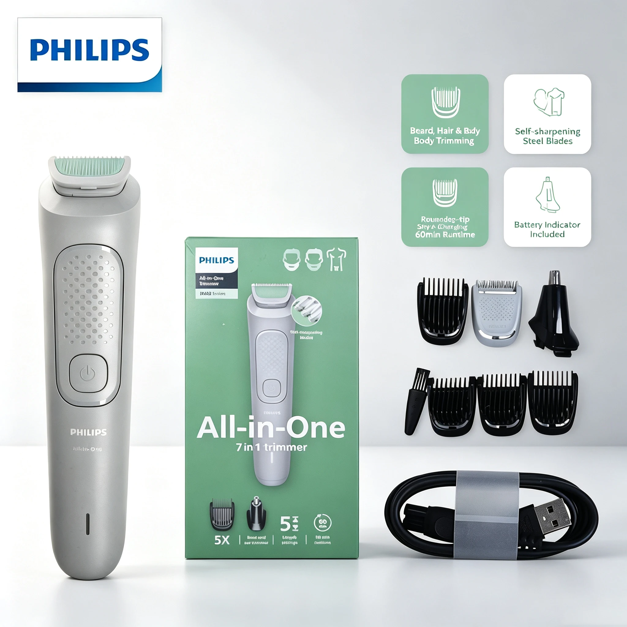 Mens Grooming Kit Philips - Philips MG3911 Multifunctional Hair Beard Trimmer
