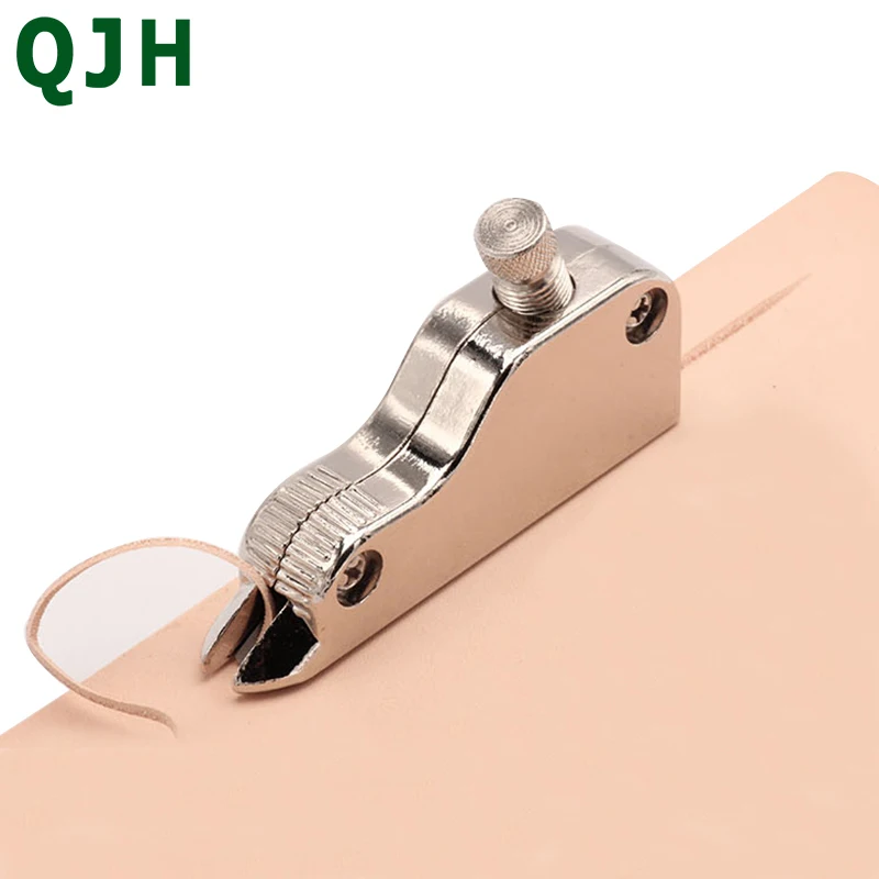 1pc Leather V-shaped Groove Excavator, Handmade Leather Groover, Multifunctional Adjustable Edge Trimmer, Leather Craftwork Tool