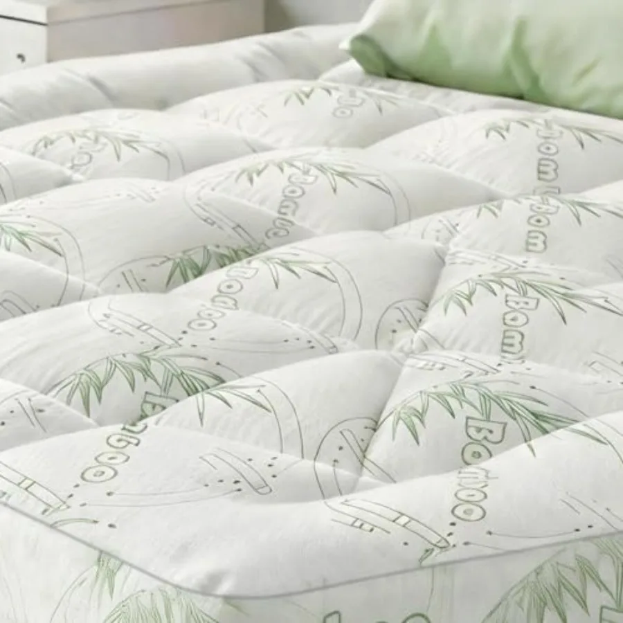 

Bamboo Mattress Topper Size with Deep Pocket 1700 GSM Cooling Shredded Memory Foam Mattress Pad Rayon Derived from Bamboo Ideal