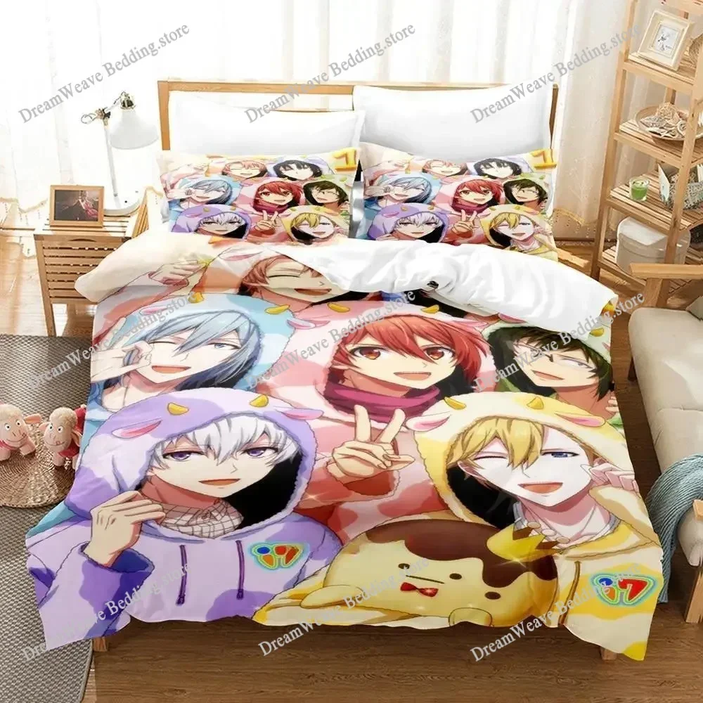 

IDOLiSH7 Bedding Set Single Twin Full Queen King Size Bed Set Adult Kid Bedroom Duvet Cover Sets 3D Print Anime Bed Sheet Set963