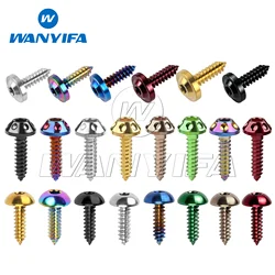 Wanyifa Titanium Bolt M4x15 20mm M5x15 17 20mm M6x15mm Self Tapping Button Screw for Motorcycle Car