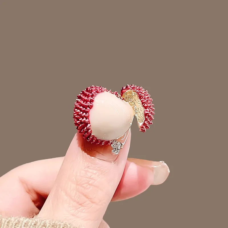 Light luxury lychee opening brooch women's accessory