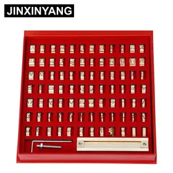 JINXINYANG Customized T-slot English Letter Copper Mold Brass Stamp Die Leather DIY Embossing Mould CNC Carving Brand Mold