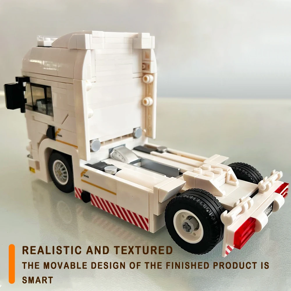 Caminhão europeu bloco de construção modelo engenharia veículo carro tijolos conjunto montagem brinquedos para crianças presente natal do miúdo