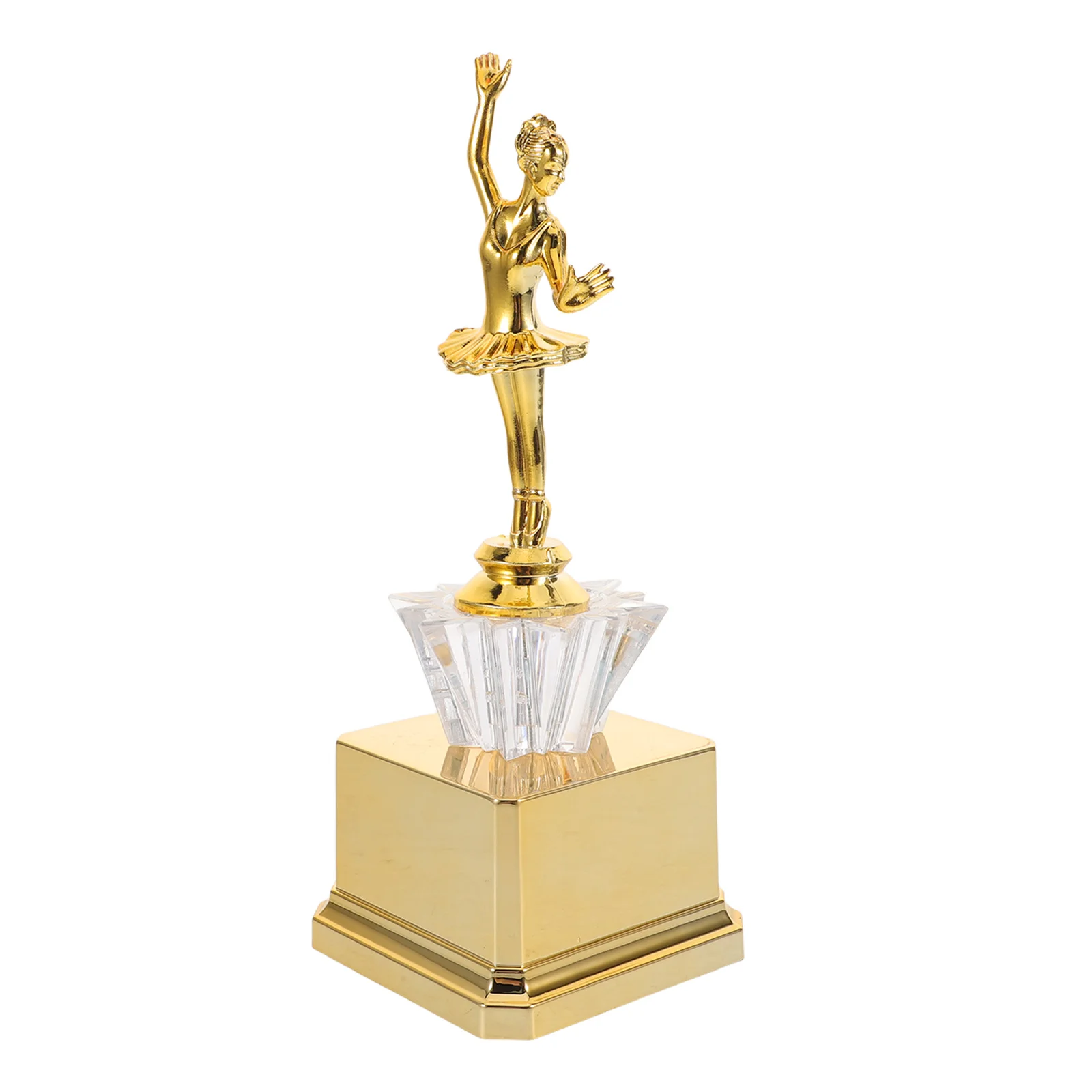 

Ballet Dance Trophy Cup Plastic Gold Mini Trophy Participation Award Souvenir for Dance Competition Winner Costume Contest