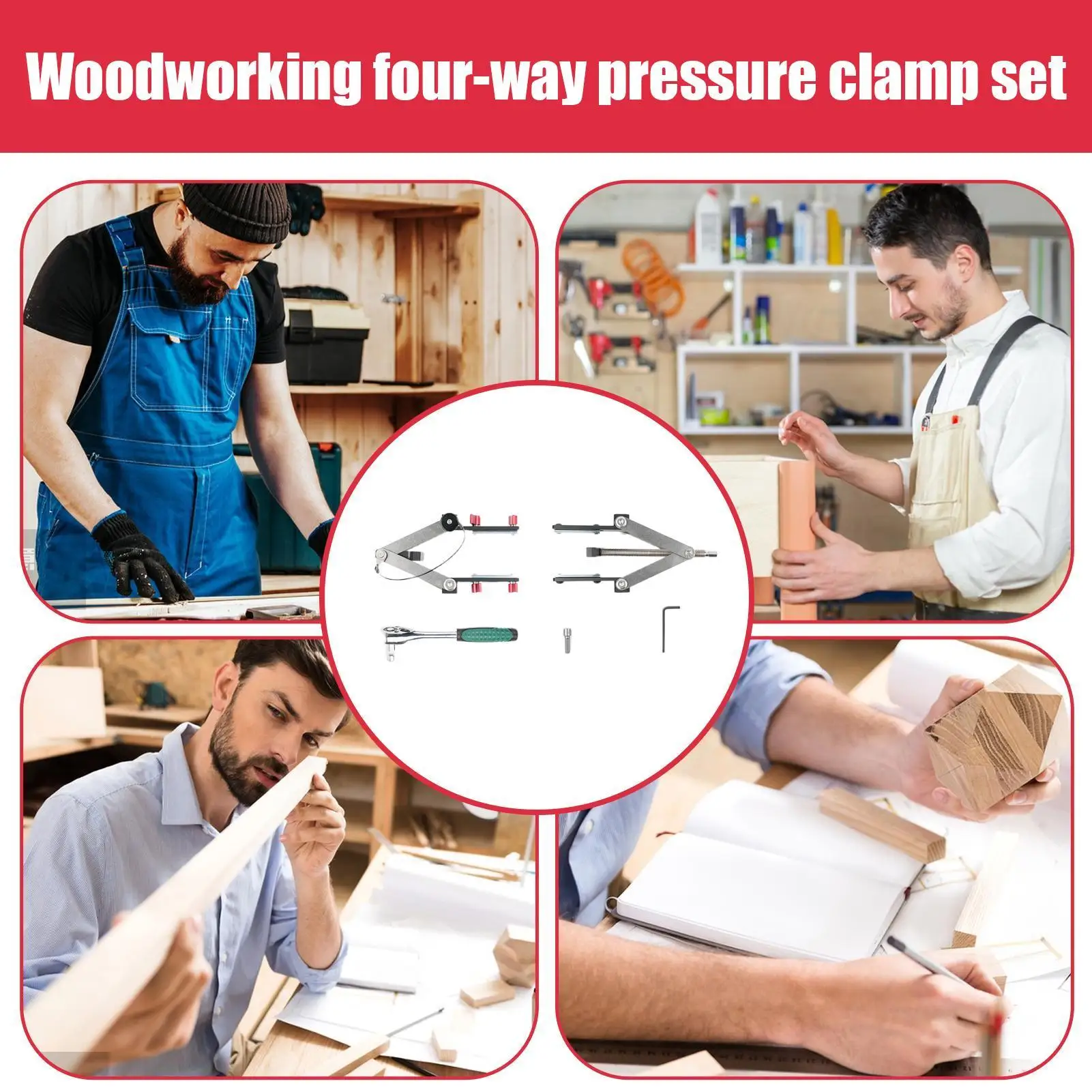 

Зажимы для панелей, 4-сторонние, регулируемые, для разделочных досок, для столярных работ, склеивания столешниц, изготовления мебели и шкафов