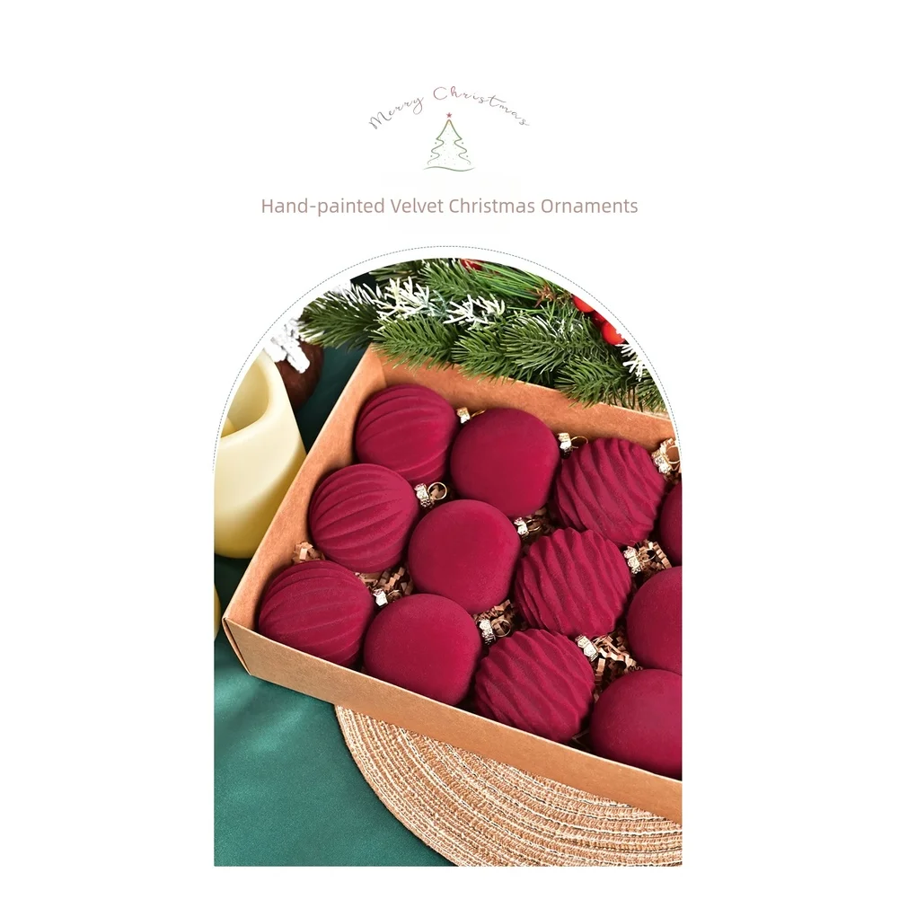 Festive Occasions Velvet Tree Decorations Holiday Tree Decor Holiday Decor Luxurious Holiday Decor Soft Plush Texture