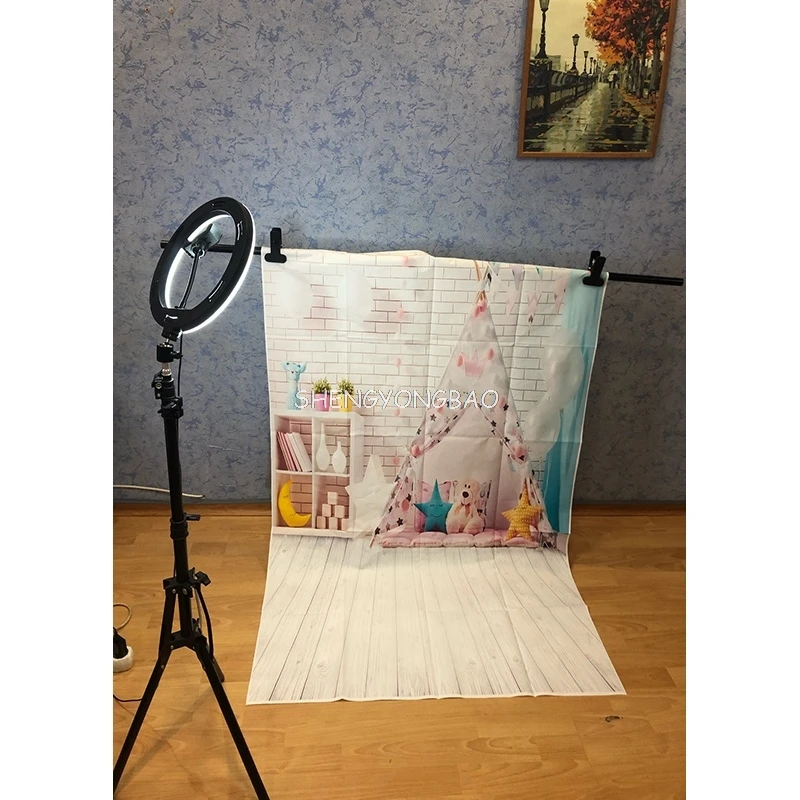 아트 천을 창 외부 풍경 사진 배경 소품 꽃 나무 풍경 초상화 사진 배경 2236 CH-02