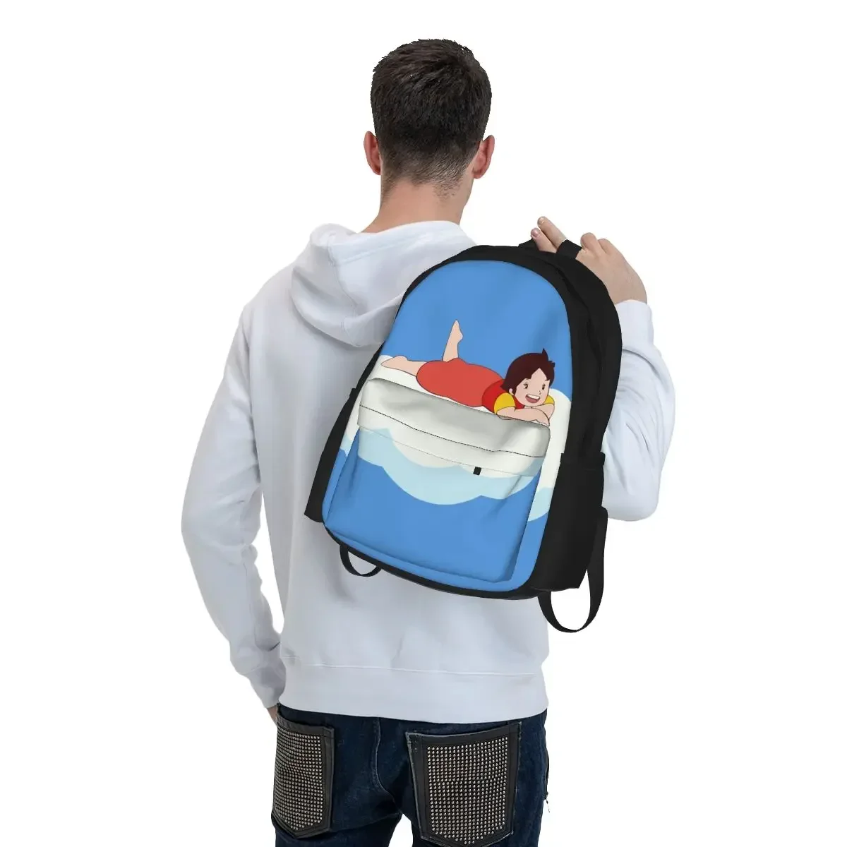 Heidi On A Cloud, The Girl From The Alps Backpacks Boys Girls Bookbag Students School Bags Rucksack Laptop Rucksack Shoulder Bag