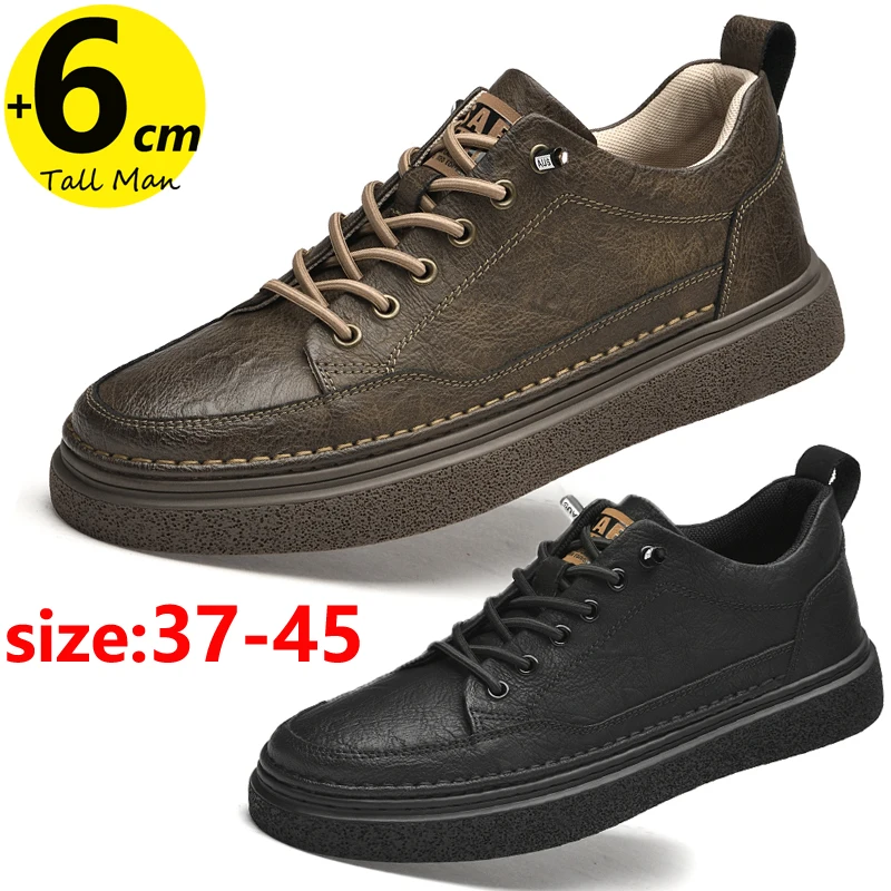 

Tall Man Lift Chunky Sneakers Elevator Shoes Men Height Increase Insole 6cm Plus Size 37-44