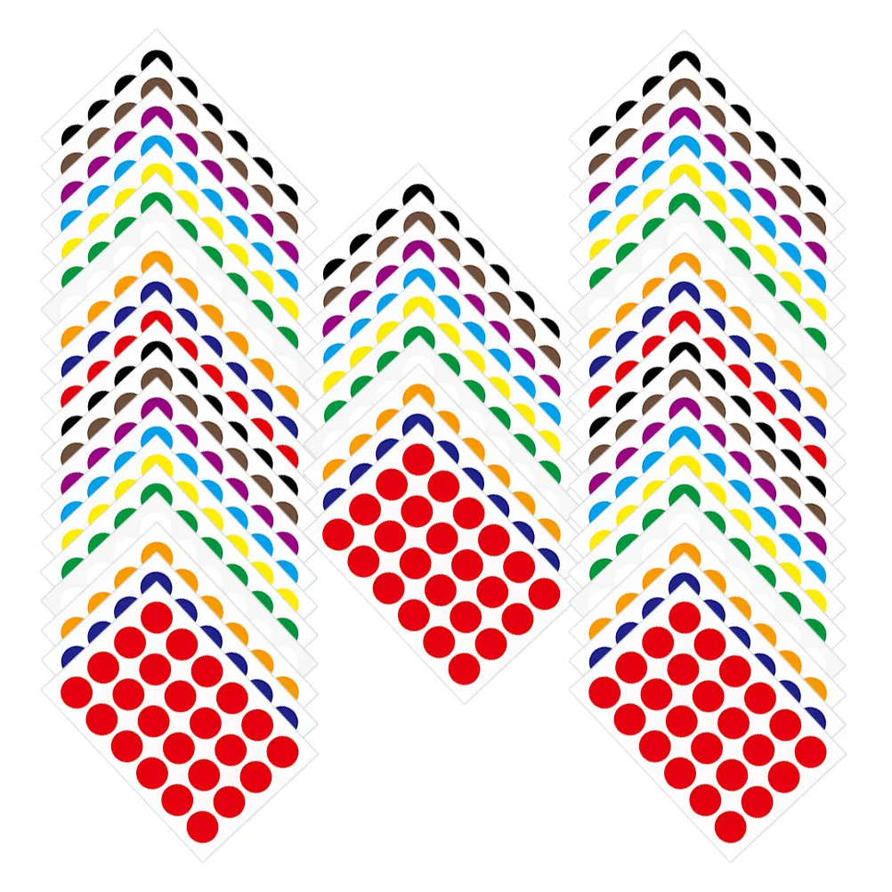 

50 листов цветных точечных наклеек, самоклеящиеся круглые этикетки, набор точечных наклеек для дома, офиса, класса, маркировки банок с приправами