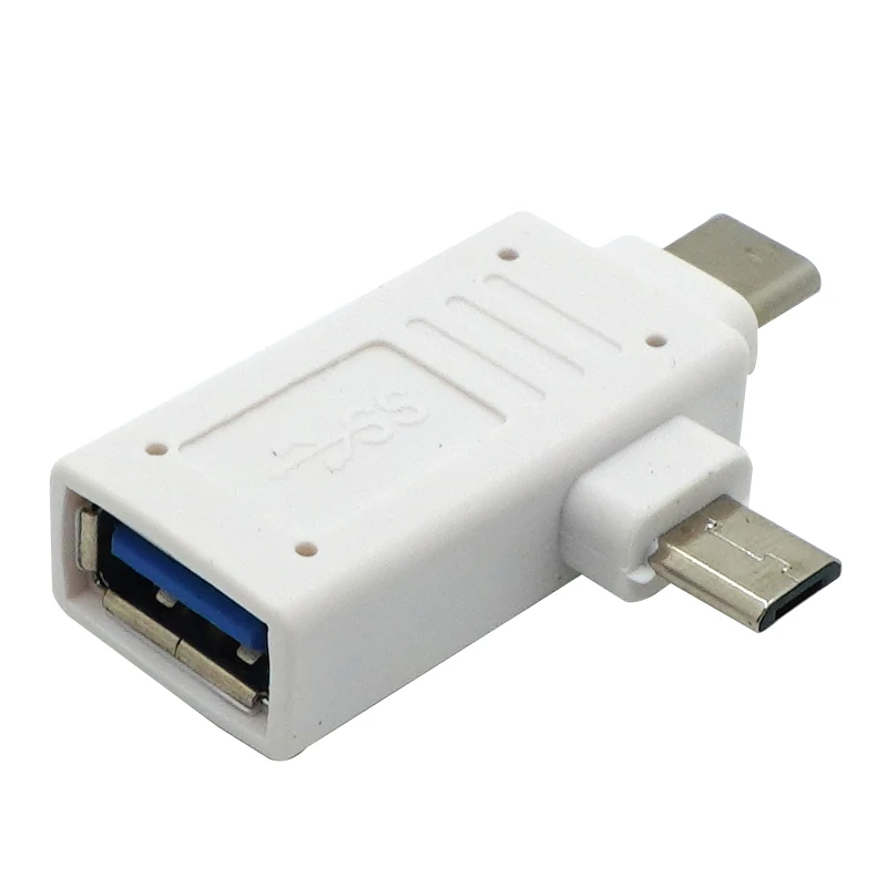 Переходник с USB «Мама» на Type-C + Micro USB