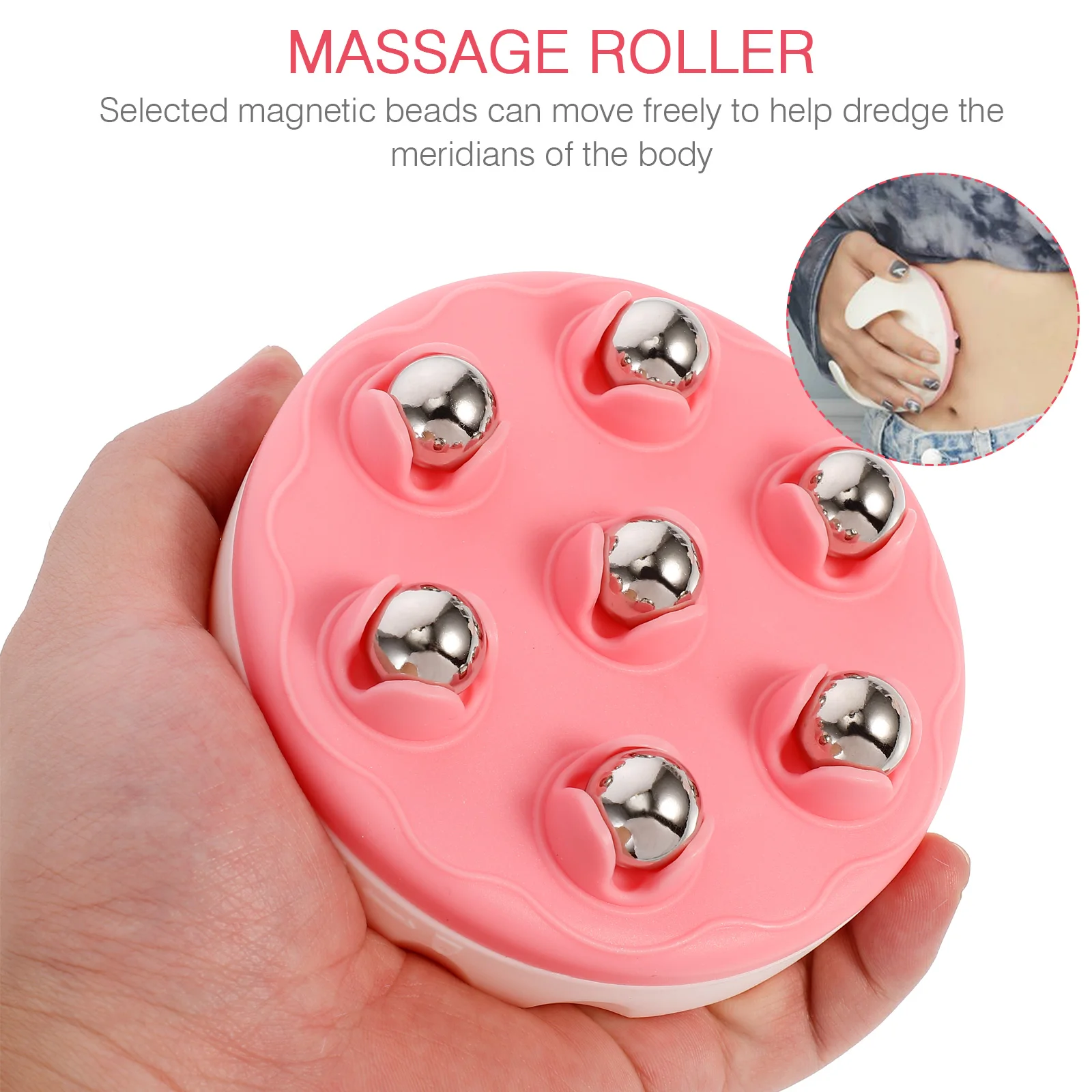 

2pcs Pink H held Slimming Leg Massage Brush for Foot Thigh Body Care Pain Relief Roller Tool Portable Deep Tissue Massager