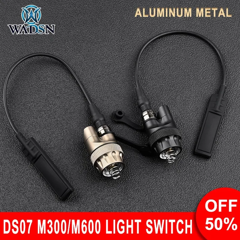 Wadsn Tactical Aluminum DS07 Weapon light Pressure Switch for Hunitng Scout Light SF Plug Switch for SF M300 M600 Flashlight