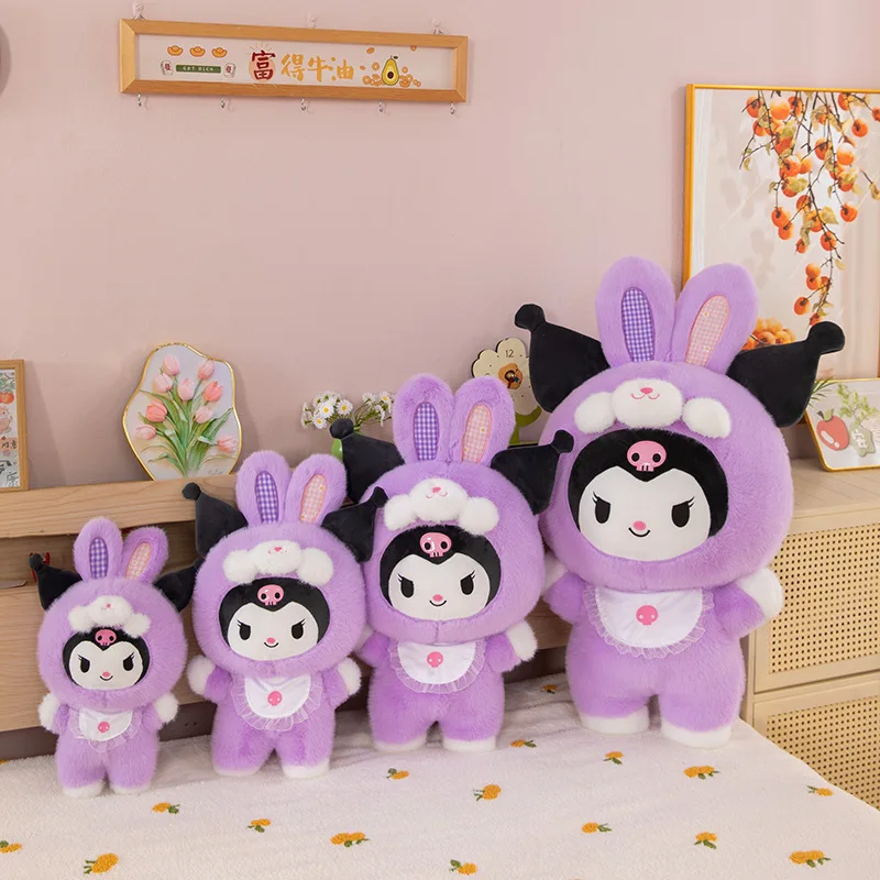 Kawaii Kuromi knuffel My Melody gevulde pop transformeerbaar kussen schattig knuffelspeelgoed voor kinderen meisjes verjaardagscadeau