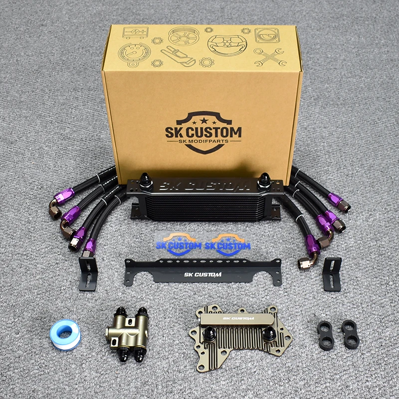 Oil Cooler Radiator Kit for Mercedes Benz M256 Thermostat Engine Oil Cooler Kit
