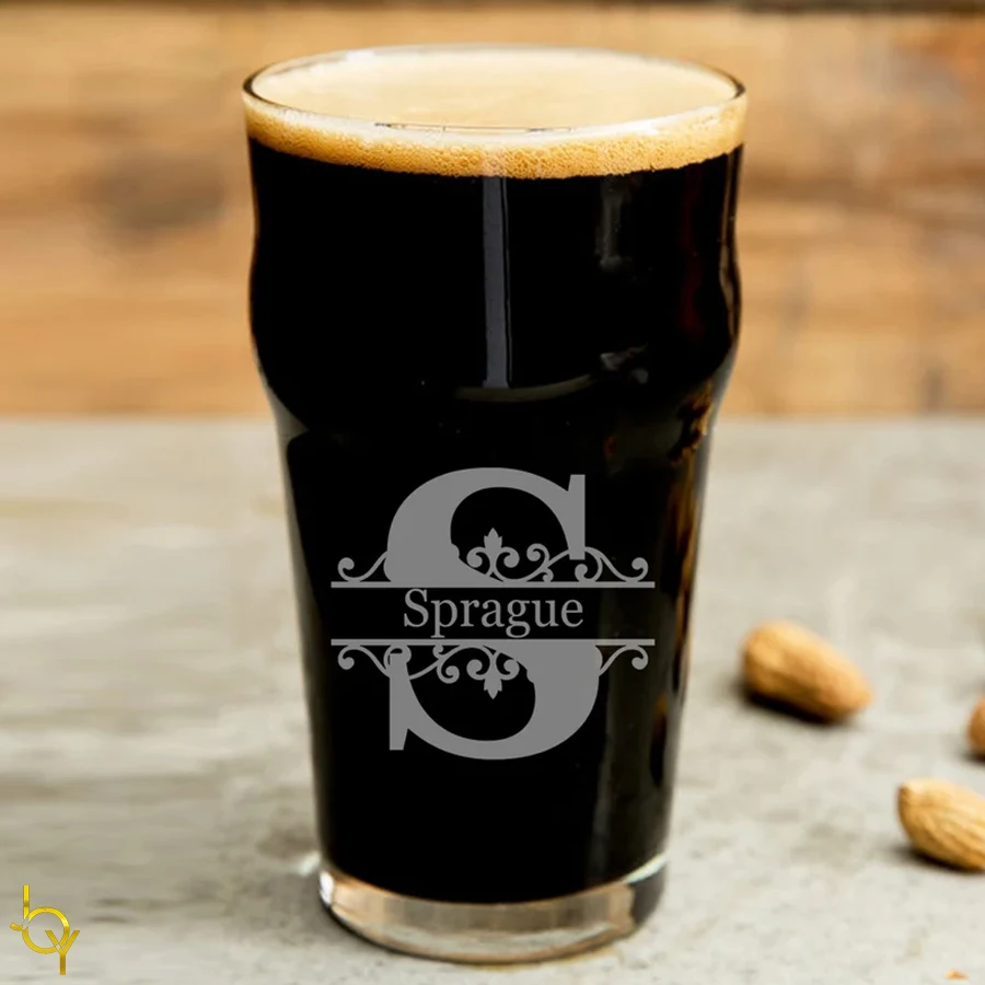 

16oz Personalized Beer Glass English Pub Style Custom Pint Glass Nonic Beer Glass for Birthday Gift Wedding Gift Christmas gifts