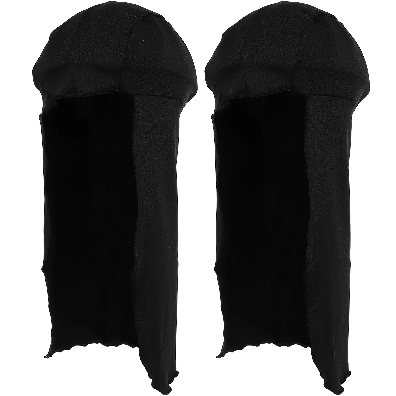 2 Pcs Turban Hat Neck Protection Sun with Flap Scarf Shade Cover Outdoor Black Fishing Man