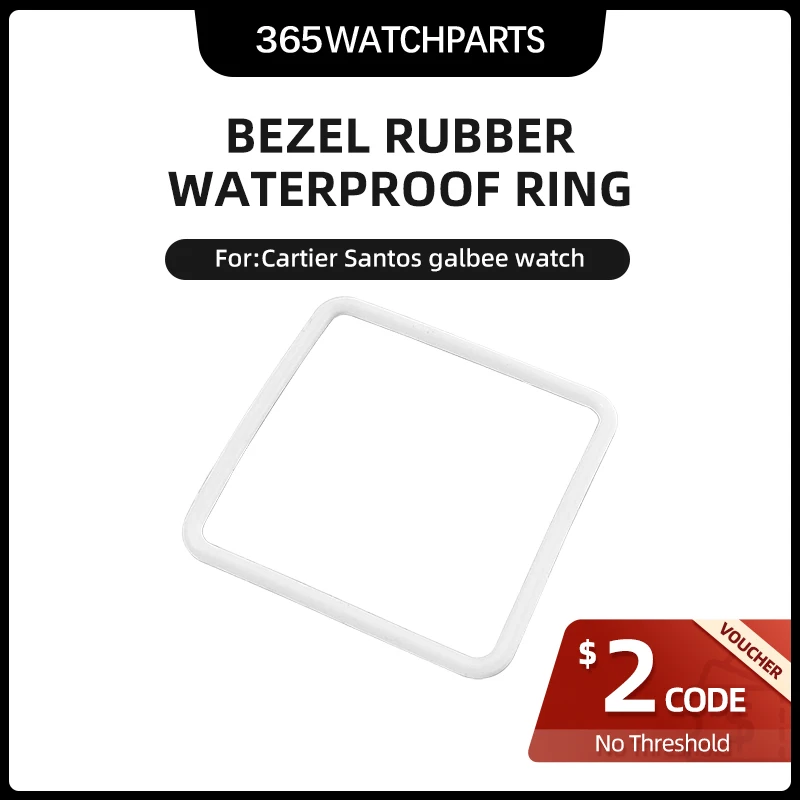 Watch Bezel Waterproof Ring Rubber Gasket for Cartier Santos Gaulbee Watch