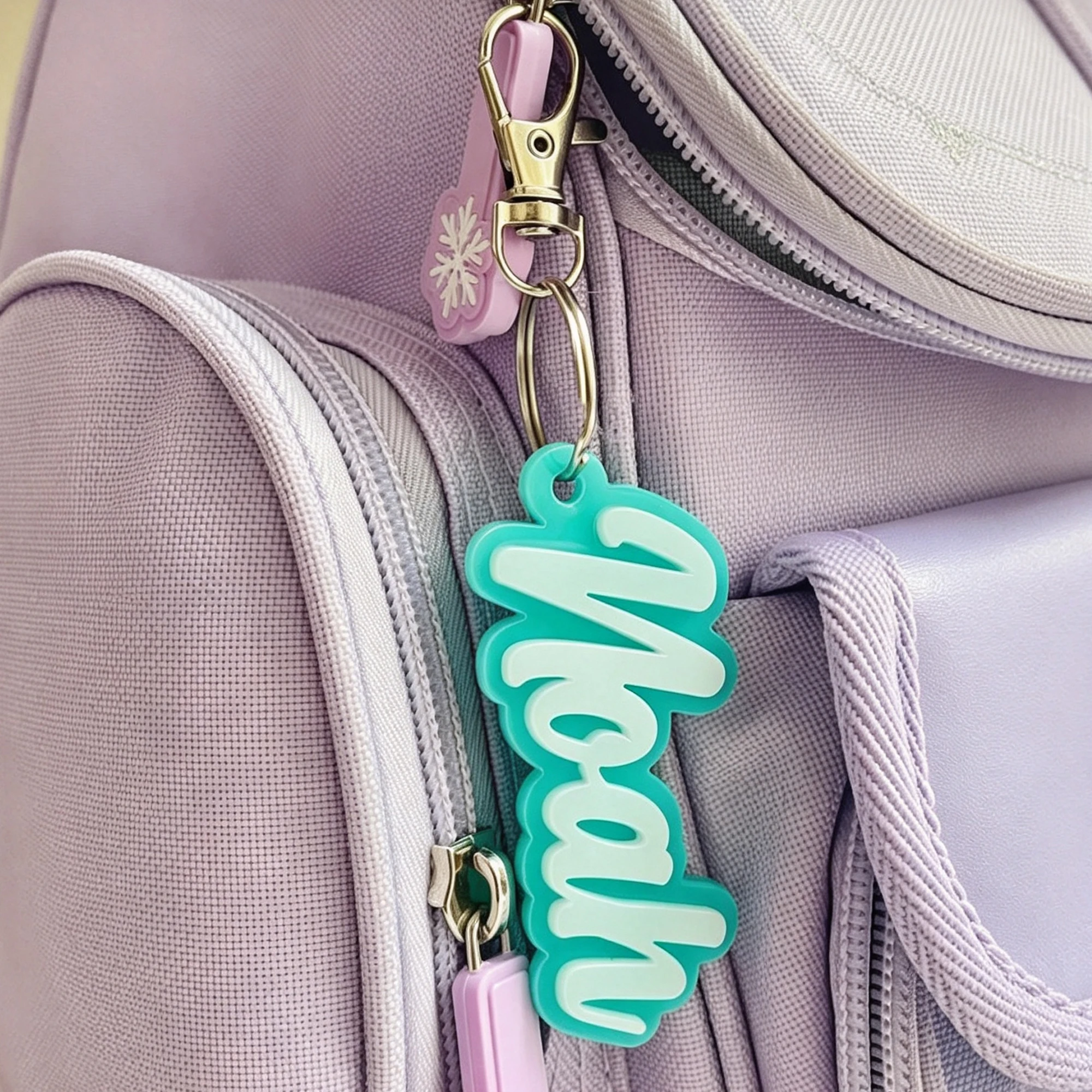 Personalisierte Acryl-Schlüsselanhänger, Acryl-Namensschilder, Namensschilder für Rucksäcke, Namensschilder für Wickeltaschen, personalisierte Namens-Schlüsselanhänger, Namensschilder für Brotdosen, Namensschilder im Vintage-Stil – Detail 4