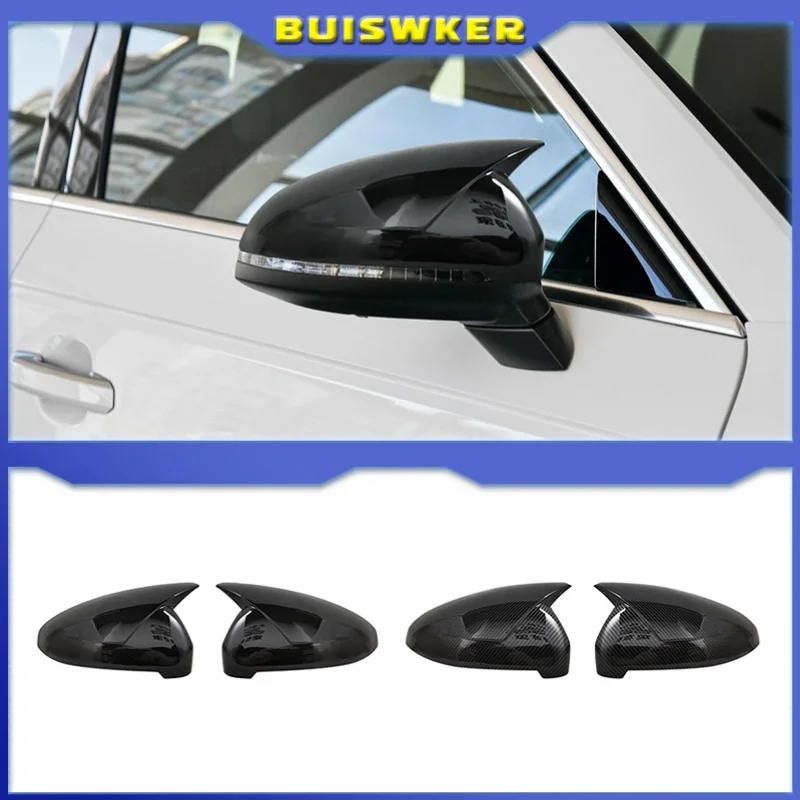 

For Audi A4 A5 B9 Side Mirror Caps (Carbon Look) 2017 2018 2019 S4 S5 RS5 allroad Quattro replace Covers