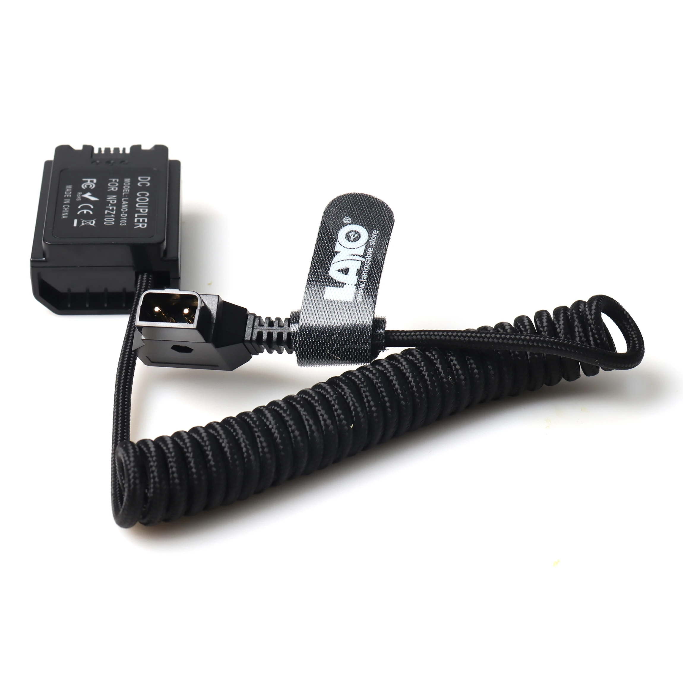 【LANO】Red Blue Black D-Tap Male to NP - FZ100 Dummy Battery Compatible Nylon Braided with Reinforced Connectors for Sony Camera