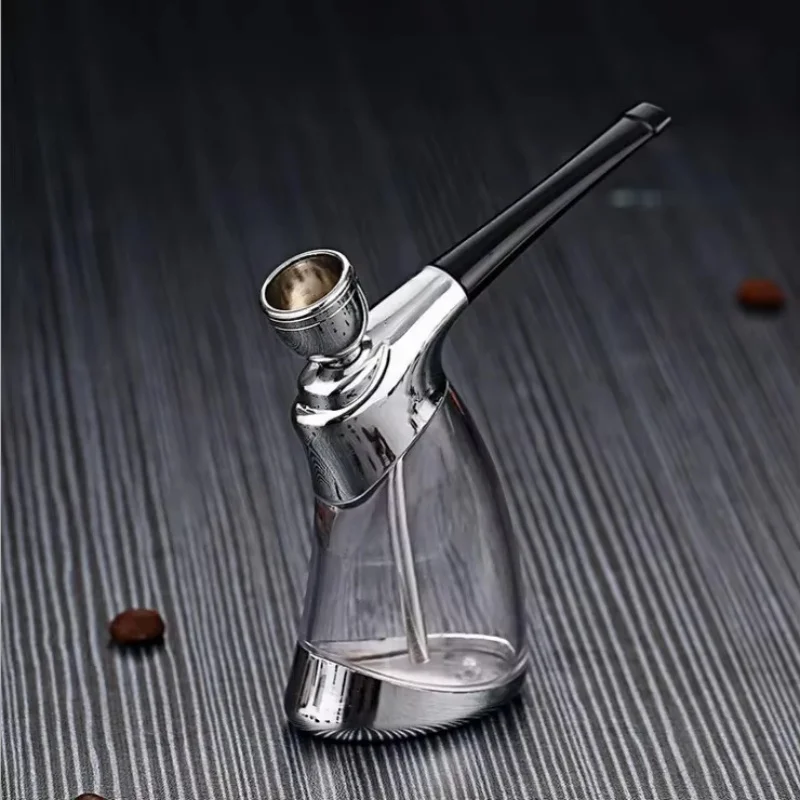 

High Quality Business Portable Water Smoking pipe with Bent Type Handmade Smoking Accessories Glass Hookah Cigarette Filter