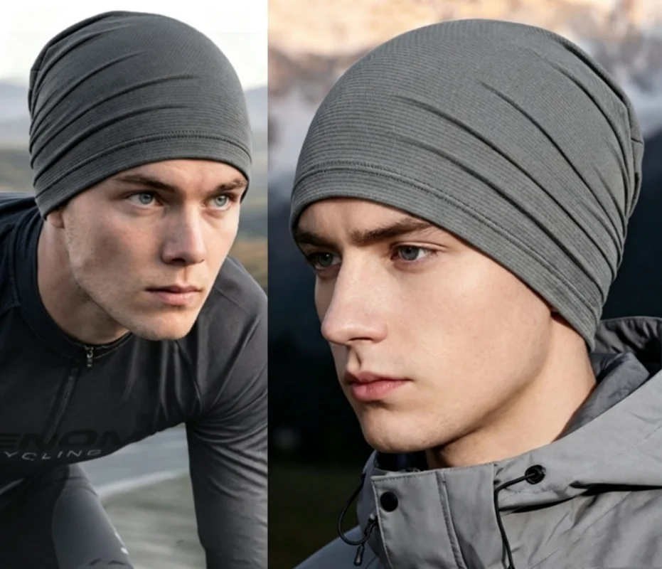 Summer Breathable Quick Dry Beanie Cap Absorb Sweat Hat Sports Running Hiking Head Wrap Hat Cycling Under Helmet Liner Headscarf