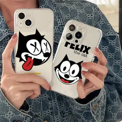 Cartoon F-Felix the Cat Phone Case For iPhone 15 13 14 12 11 Pro MAX XR X SE XS iPhone13 14 Mini