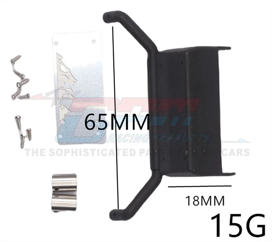 GPM Simulazione Metallo Serbatoio Carburante + Tubo Di Scarico Per TRAXXAS 1/18 4WD TRX4M Ford Land Rover RC Parti di Automobili