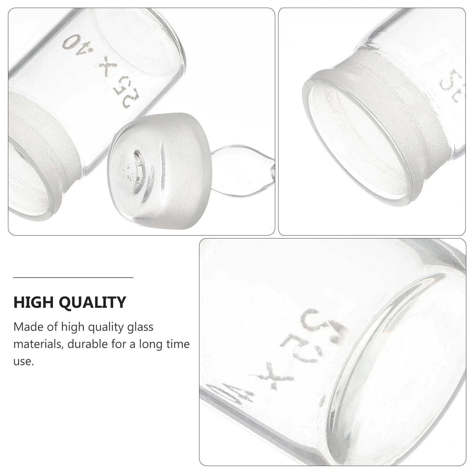 

2Pcs Flat Weighing Bottle Low Form Durable Glass Specific Gravity Bottle Laboratory Weighing Equipment Spill Proof Sealed