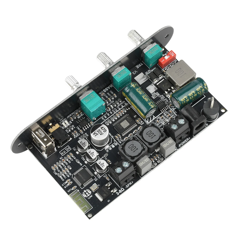 

DC 9-24V100W Mono Amplifier Board TPA3116D2 BT Audio Power Amplifier Module ZK-1001U AMP Module for Home Theater