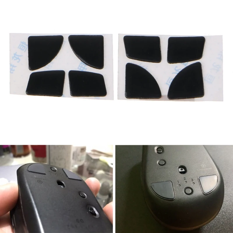 2Sets Mouse Skates Replacement Glide Feet Pads Black Mouse Feet Sticker For MX Anywhere 2S Mouse