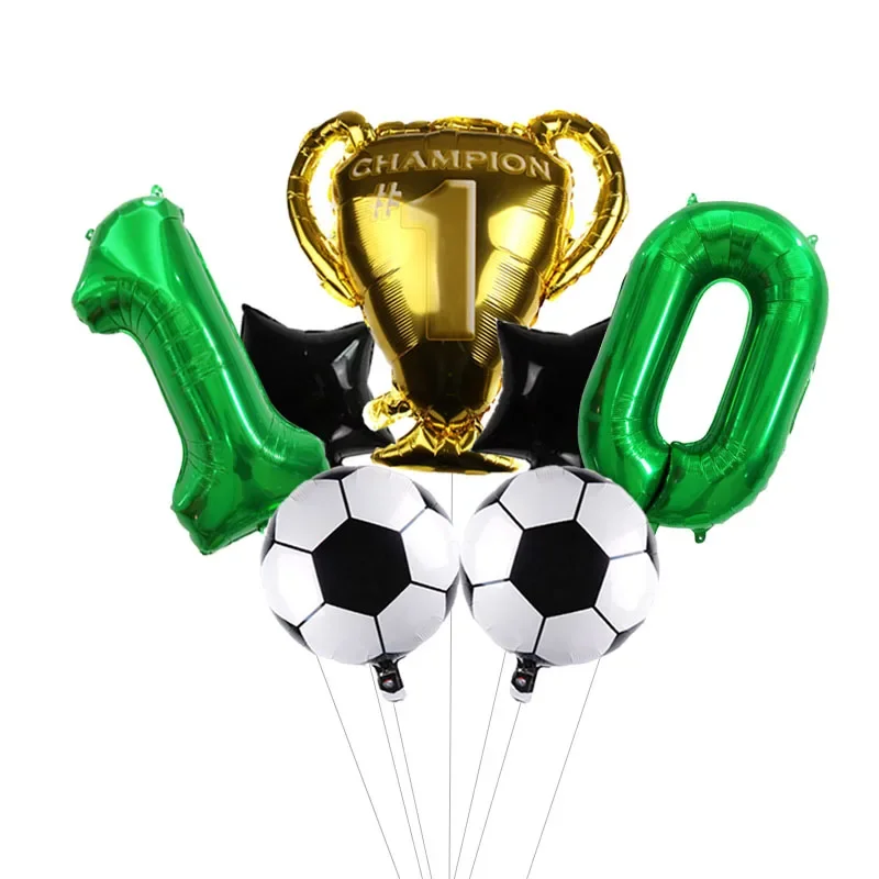 32 Zoll Grüne Zahlenballons Fußball Heliumballons Trophäenballon Kindergeschenke Geburtstagspartydekoration für Jungen – Detail 4