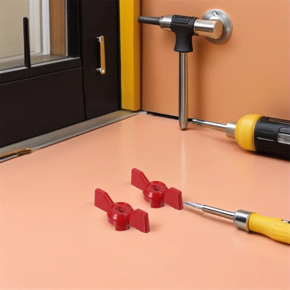 for Red Ball Valve Lever Outdoor Faucet Valve Handles Gate Valve Handle Tool-free Design Precision Control Sturdy Construction