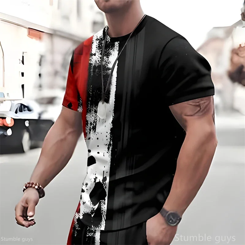 Herren Übergrößen Streetwear Sport-T-Shirt Sommer Anime-Inspiriert Locker Sitzend Kurzarm Atmungsaktiv Leicht Übergroß