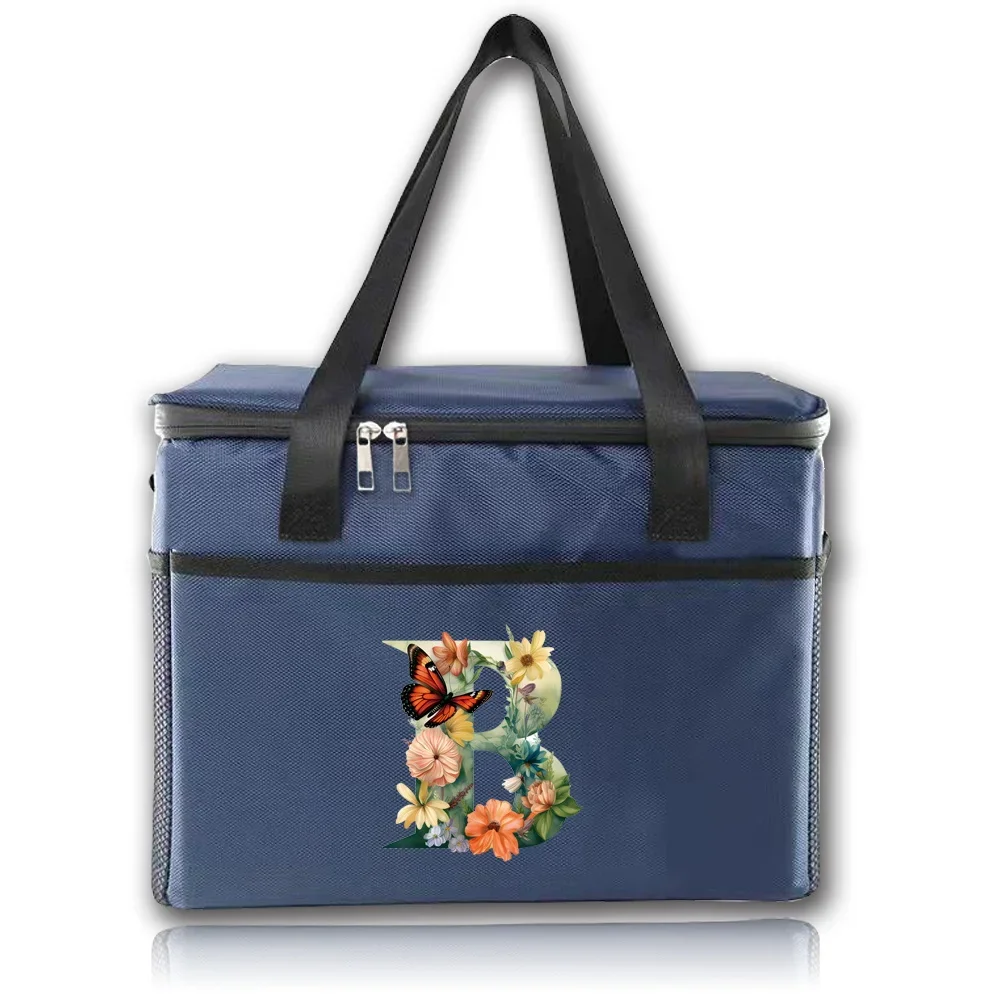 Organizer Handbag Cooler Bag Waterproof Box Portable Hygiene-Friendly Food Storage Bags for Men and Women Butterfly Letter Print