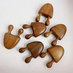 1PCS Green Sandalwood Facial Massage Comb Wooden Handle Piece Green Sandalwood Nose Eye Massage Small Snail Comb