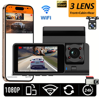 WIFI APP Control Car Dvr 2/3 Channel 1080P Dash Cam for Cars Front and Rear View Recorder Video Car Camera for Car Assecories