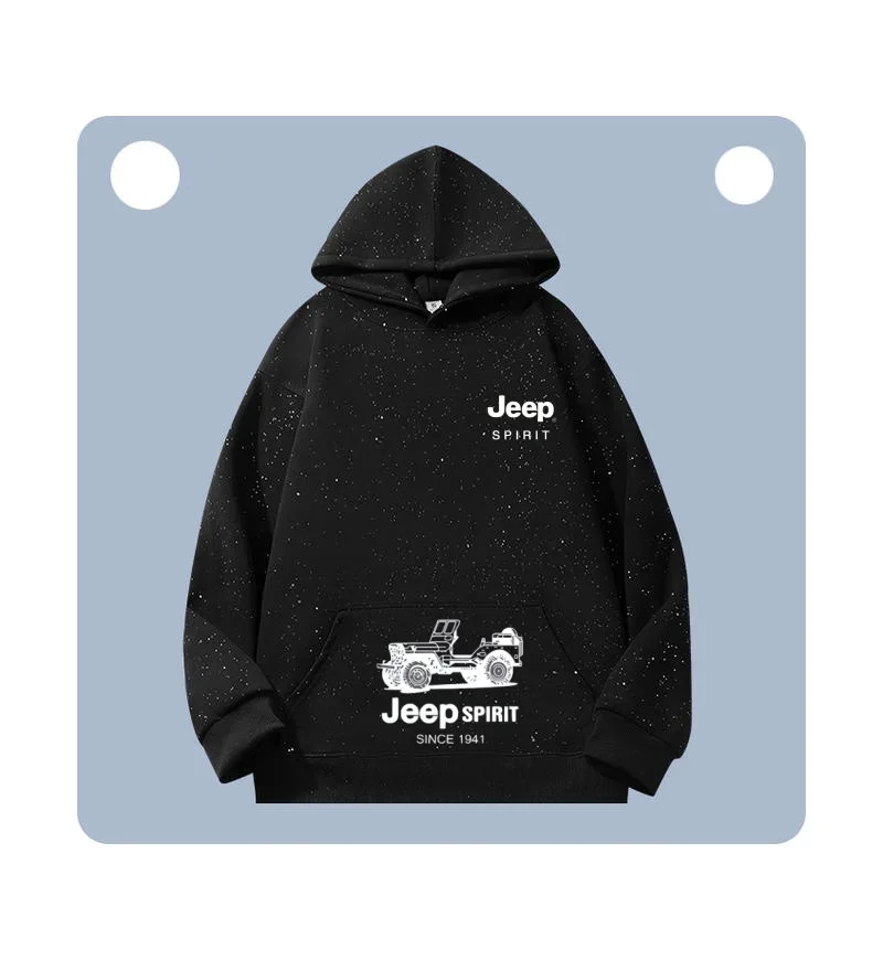 Summer New JEEP Sky & Star Cotton Hoodie, High-Quality Loose Casual Versatile Top