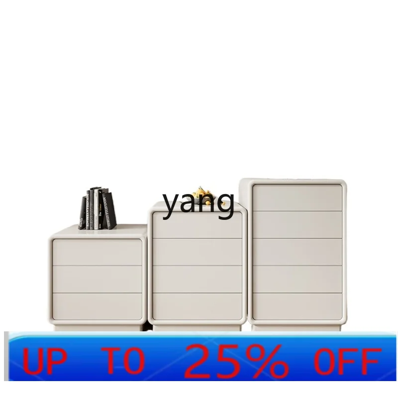 

LMMcream wind solid wood bedside table storage bedroom high-end small apartment storage