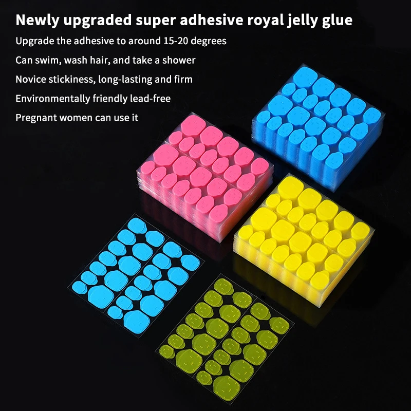 5Pcs False Nail Art Adhesive Tape Colour Jelly Glue DIY Fake Nail Manicure Gel Waterproof Tabs Nail Glue Nail Tools