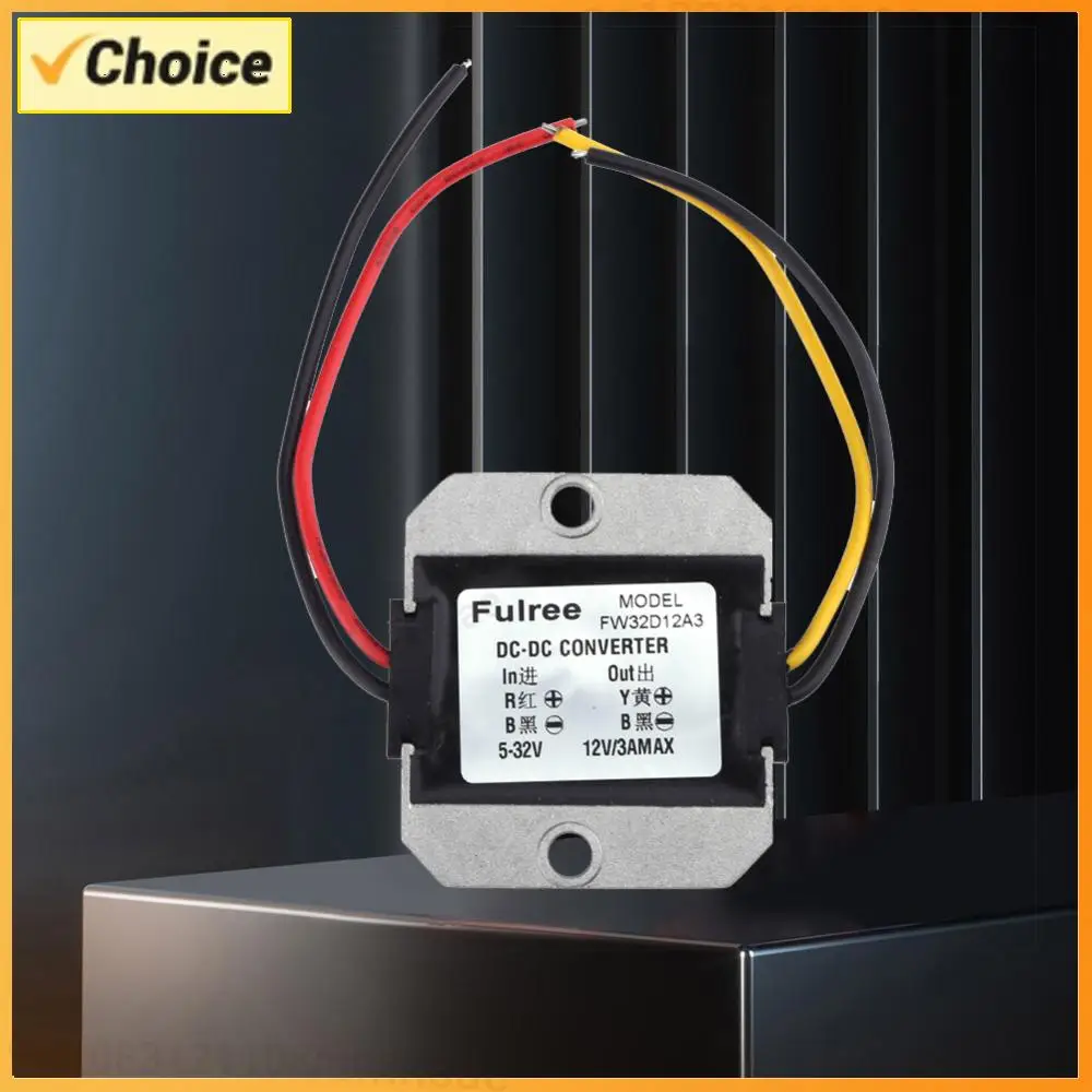 

DC-DC Power Converter 5-32V To 12V3A Voltage Regulator Intelligent Security Protection Automatic Boost Depressurization