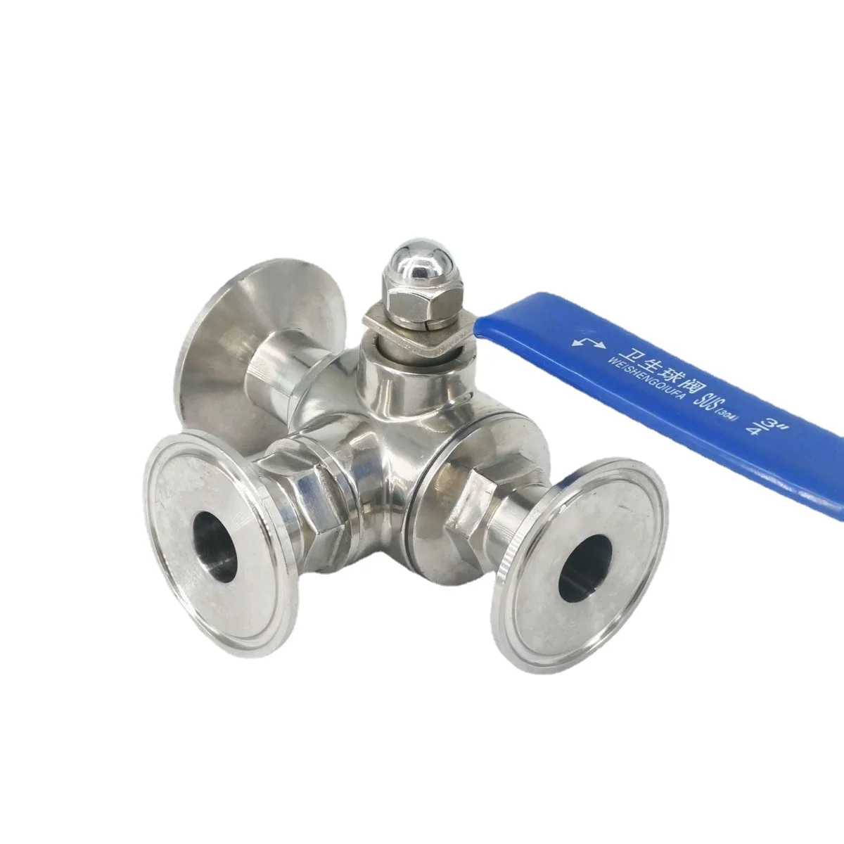 

Fit 19mm 3/4" Pipe OD x 1.5" Tri Clamp Tee 3 Ways T/L Port Ball Valve SUS 304 Stainless Steel Sanitary Manual Handle Homebrew