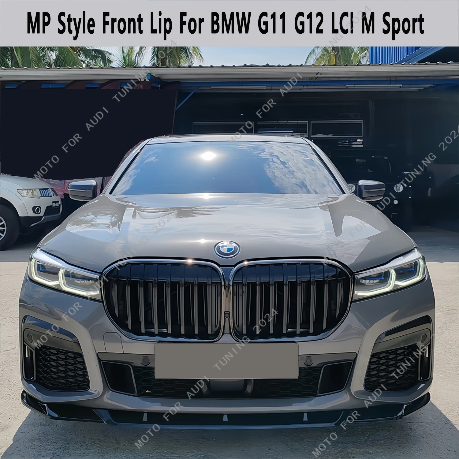 Gloss Black M Performance Style Front Bumper Splitter Lip Spoiler For Bmw G11 G12 7 Series M Sport Lci  2019-2022 Bodykits Mod