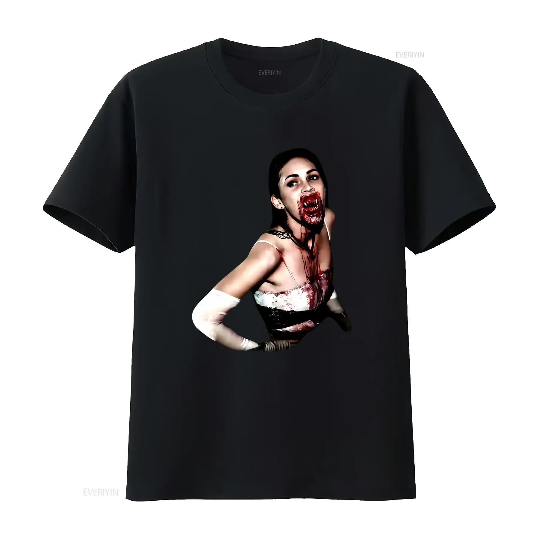 Punkxnkisses Jennifer s Body Vintage T Shirt Unique Horror Movie Inspired Blood Stained Design 5XL vintage Washed Versatile
