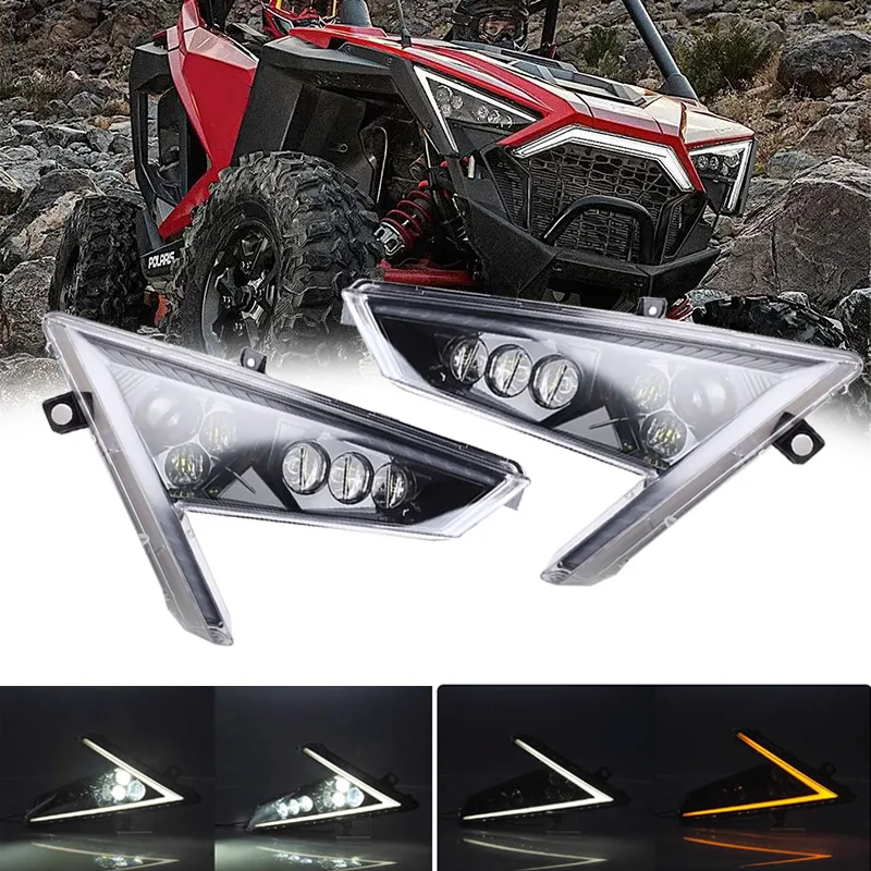 

2020 2021 LED Headlight Daytime Running Light With Turn Signal Light Function For Polaris RZR PRO XP 4