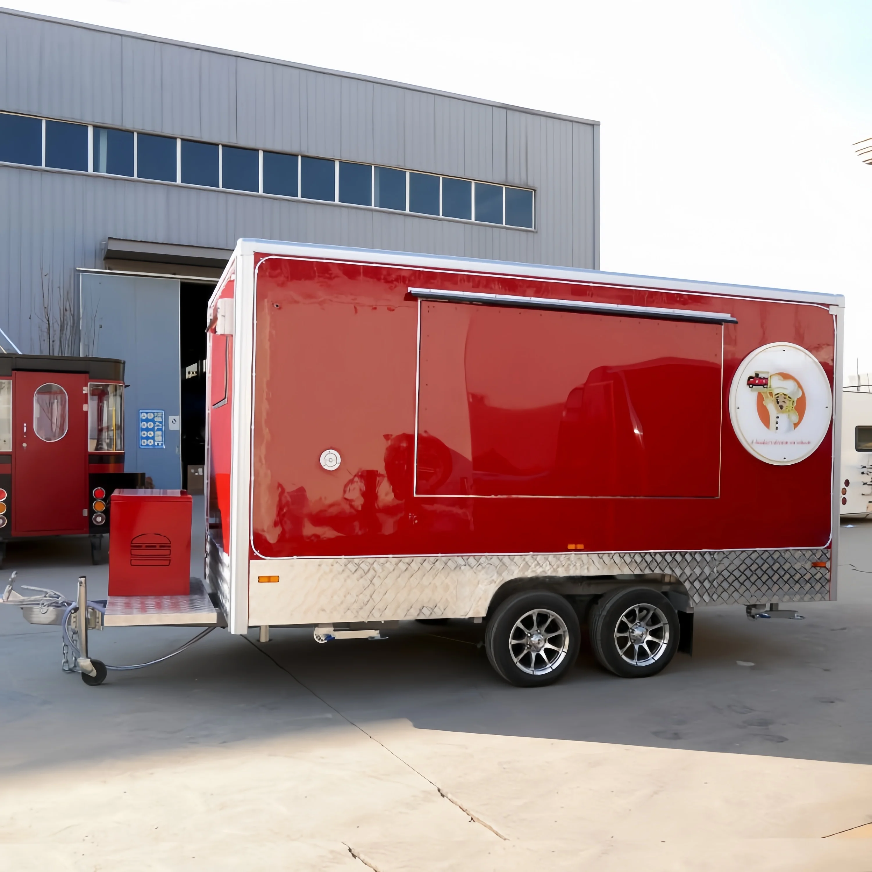 

Portable Outdoor Kitchen Food Truck Trailer Cart Mobile Snack Bar Ice Cream Truck Tent Caravan for Camping And Catering