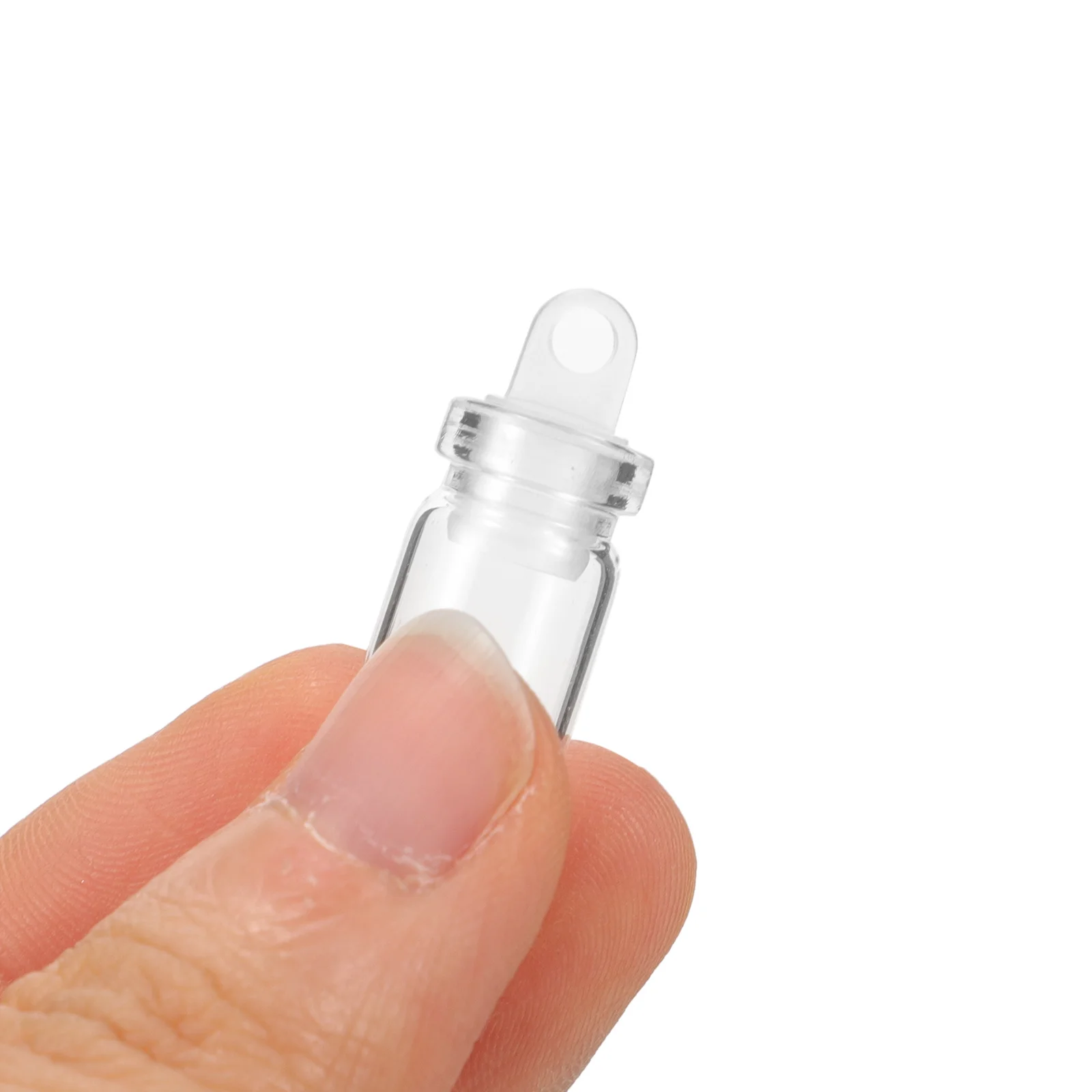 

10Pcs Mini Transparent Glass Wishing Bottles Clear Small Jars DIY Tiny Glass Bottles with Plastic Plug Leakproof